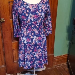 3/4 sleeve floral dress 👗💥